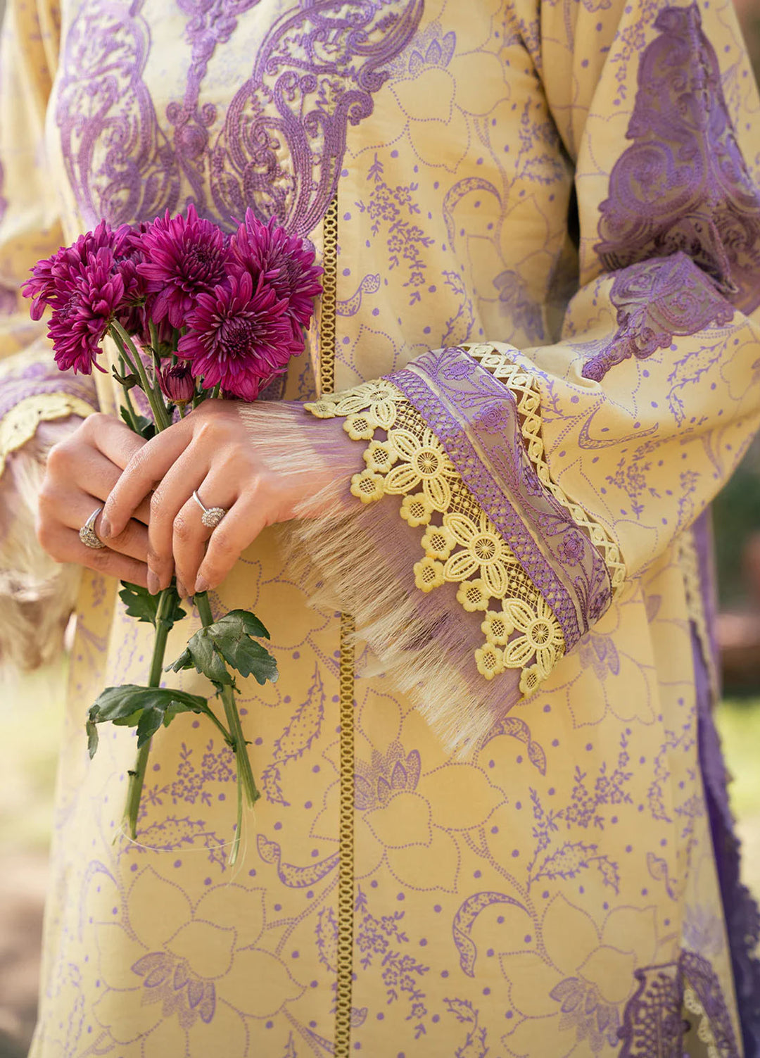 Hazel by Bin Ilyas Embroidered Lawn Suits Unstitched 3 Piece BI25HZ 2074A - Summer Collection