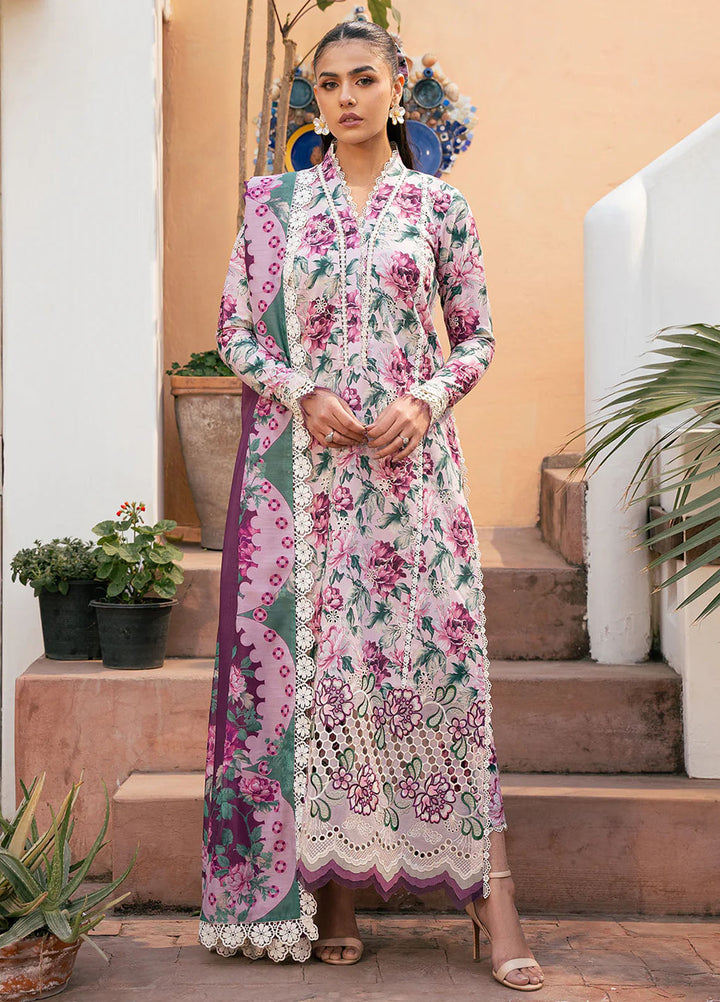 Hazel by Bin Ilyas Embroidered Lawn Suits Unstitched 3 Piece BI25HZ 2075A - Summer Collection