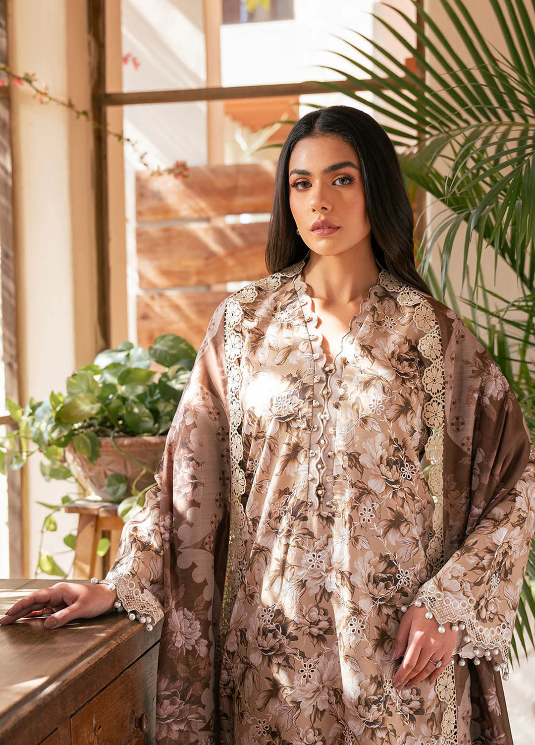 Hazel by Bin Ilyas Embroidered Lawn Suits Unstitched 3 Piece BI25HZ 2075B - Summer Collection