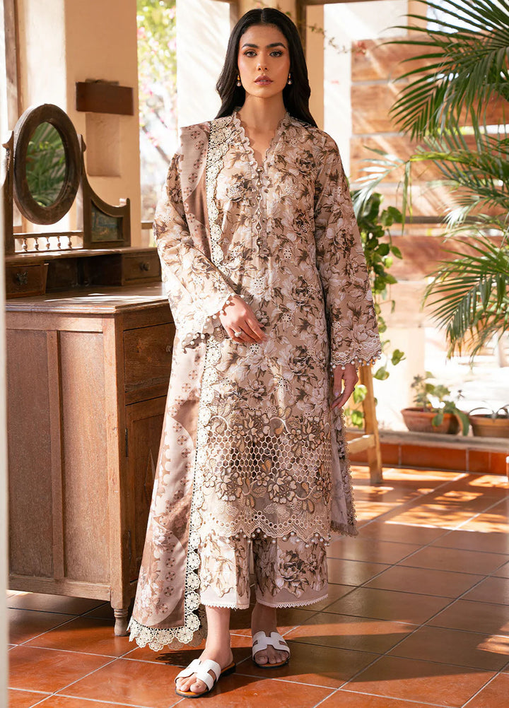 Hazel by Bin Ilyas Embroidered Lawn Suits Unstitched 3 Piece BI25HZ 2075B - Summer Collection