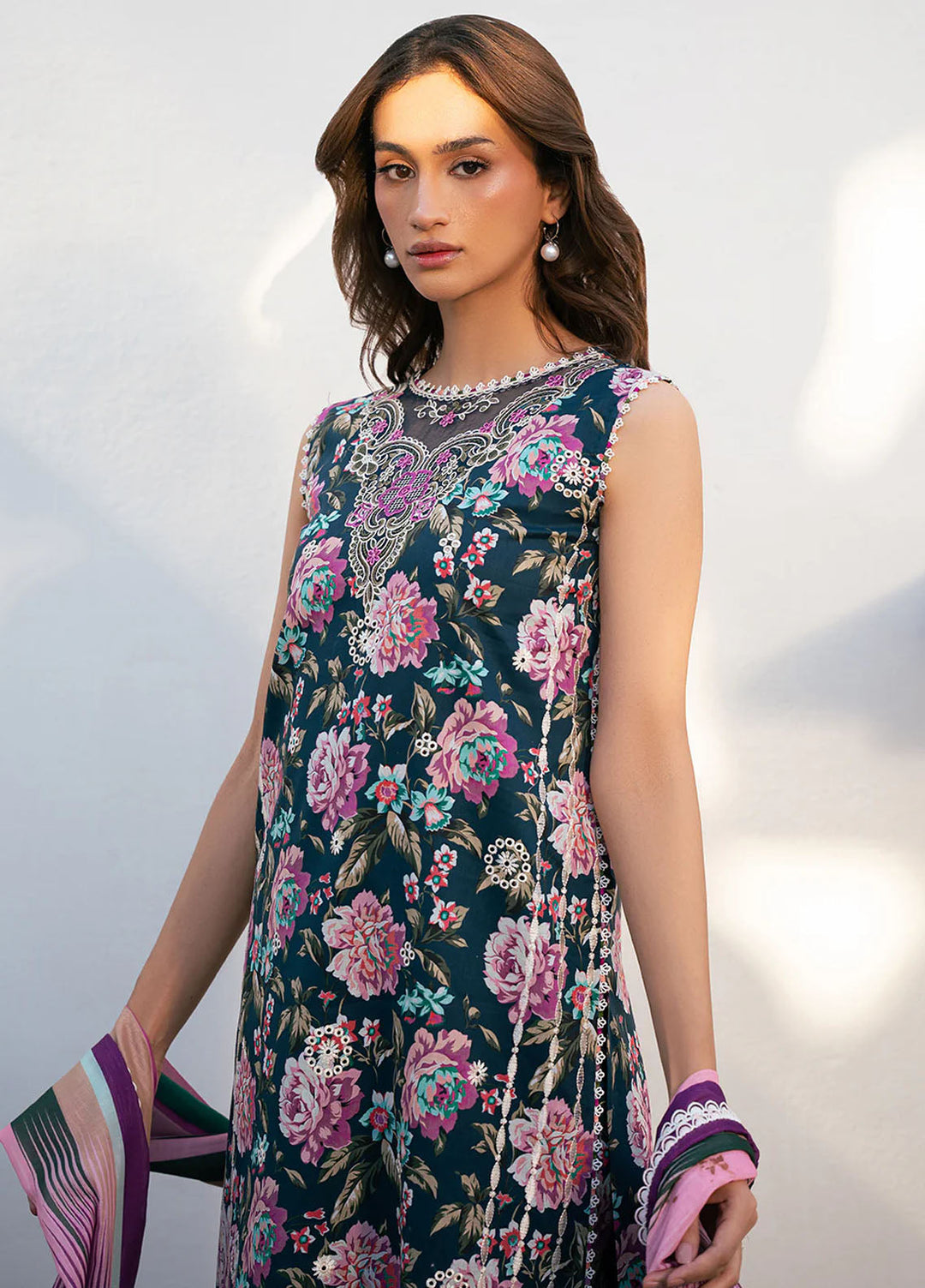 Hazel by Bin Ilyas Embroidered Lawn Suits Unstitched 3 Piece BI25HZ 2076A - Summer Collection