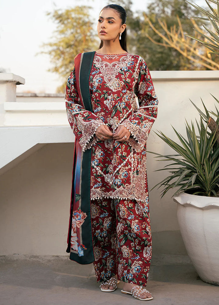 Hazel by Bin Ilyas Embroidered Lawn Suits Unstitched 3 Piece BI25HZ 2076B - Summer Collection