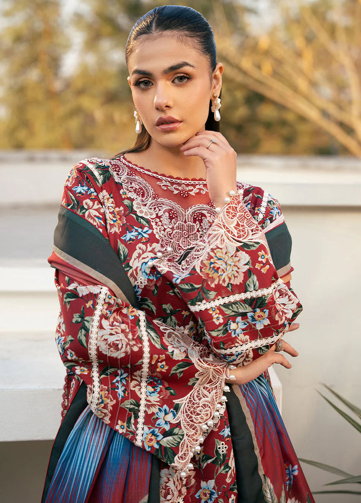 Hazel by Bin Ilyas Embroidered Lawn Suits Unstitched 3 Piece BI25HZ 2076B - Summer Collection