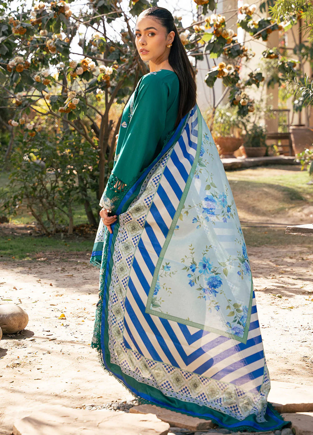 Hazel by Bin Ilyas Embroidered Lawn Suits Unstitched 3 Piece BI25HZ 2077A - Summer Collection