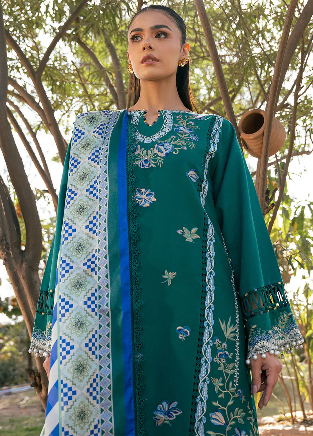 Hazel by Bin Ilyas Embroidered Lawn Suits Unstitched 3 Piece BI25HZ 2077A - Summer Collection