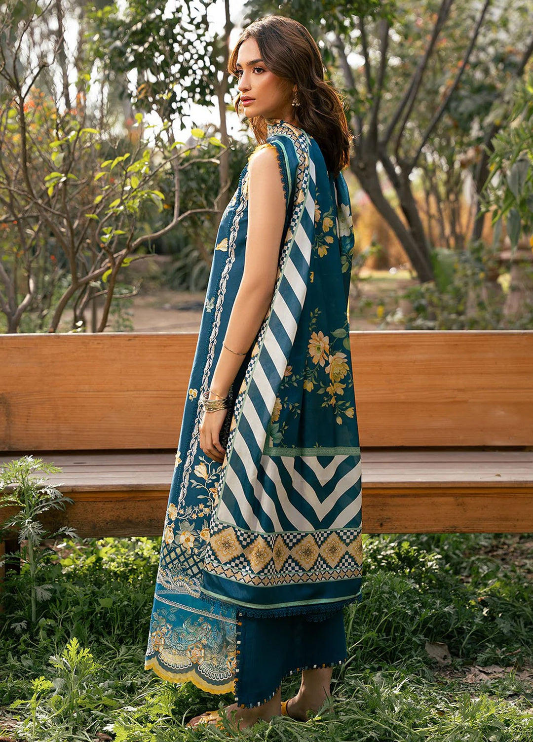 Hazel by Bin Ilyas Embroidered Lawn Suits Unstitched 3 Piece BI25HZ 2077B - Summer Collection