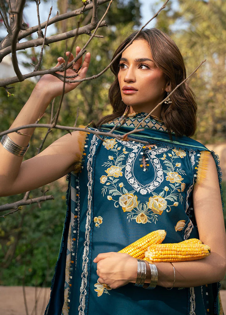 Hazel by Bin Ilyas Embroidered Lawn Suits Unstitched 3 Piece BI25HZ 2077B - Summer Collection