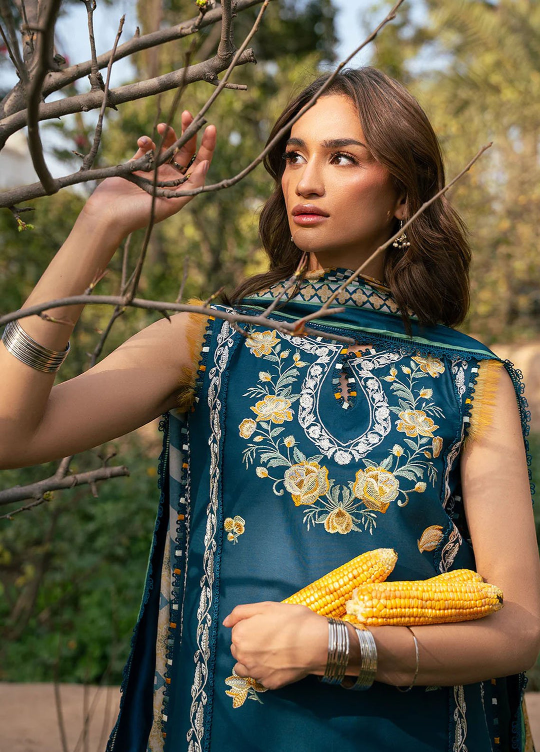 Hazel by Bin Ilyas Embroidered Lawn Suits Unstitched 3 Piece BI25HZ 2077B - Summer Collection