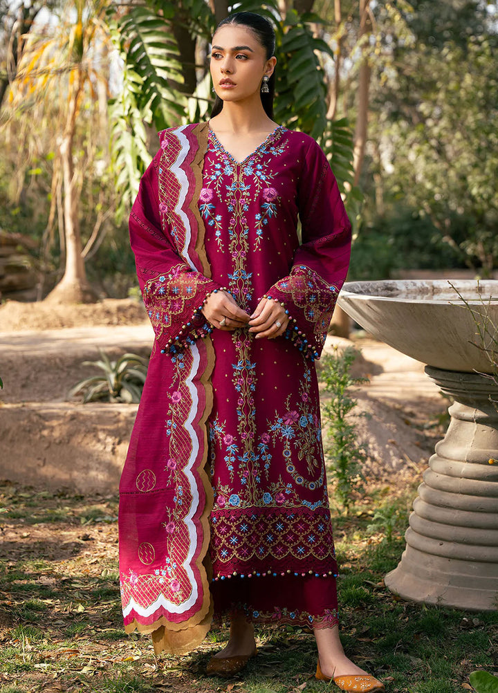 Hazel by Bin Ilyas Embroidered Lawn Suits Unstitched 3 Piece BI25HZ 2078A - Summer Collection