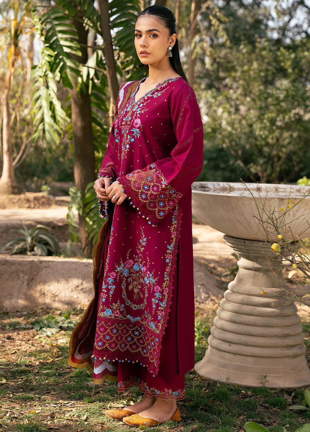 Hazel by Bin Ilyas Embroidered Lawn Suits Unstitched 3 Piece BI25HZ 2078A - Summer Collection