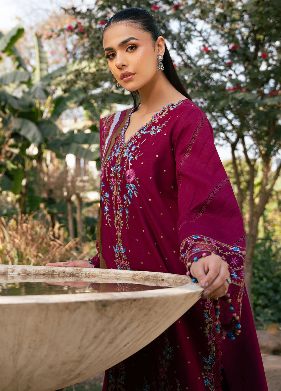 Hazel by Bin Ilyas Embroidered Lawn Suits Unstitched 3 Piece BI25HZ 2078A - Summer Collection