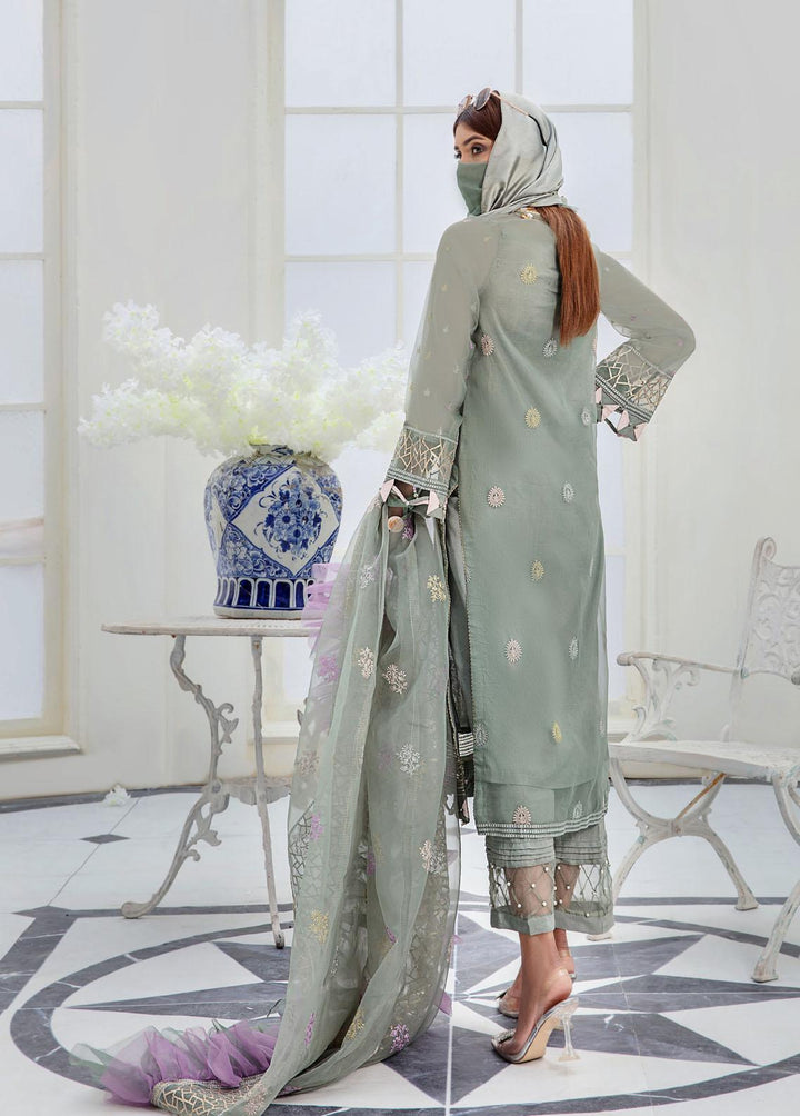 Hazel By Humdum Embroidered Organza Suits Unstitched 4 Piece HD22HO DE-04 - Luxury Collection