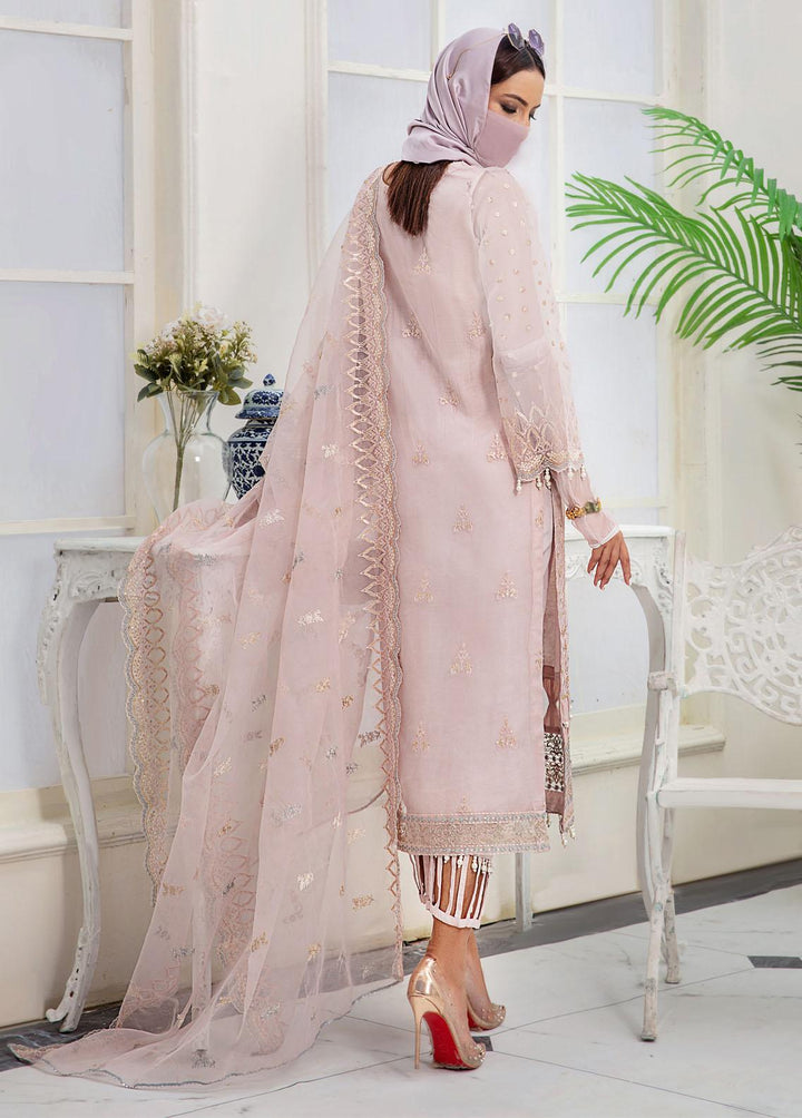 Hazel By Humdum Embroidered Organza Suits Unstitched 4 Piece HD22HO DE-05 - Luxury Collection