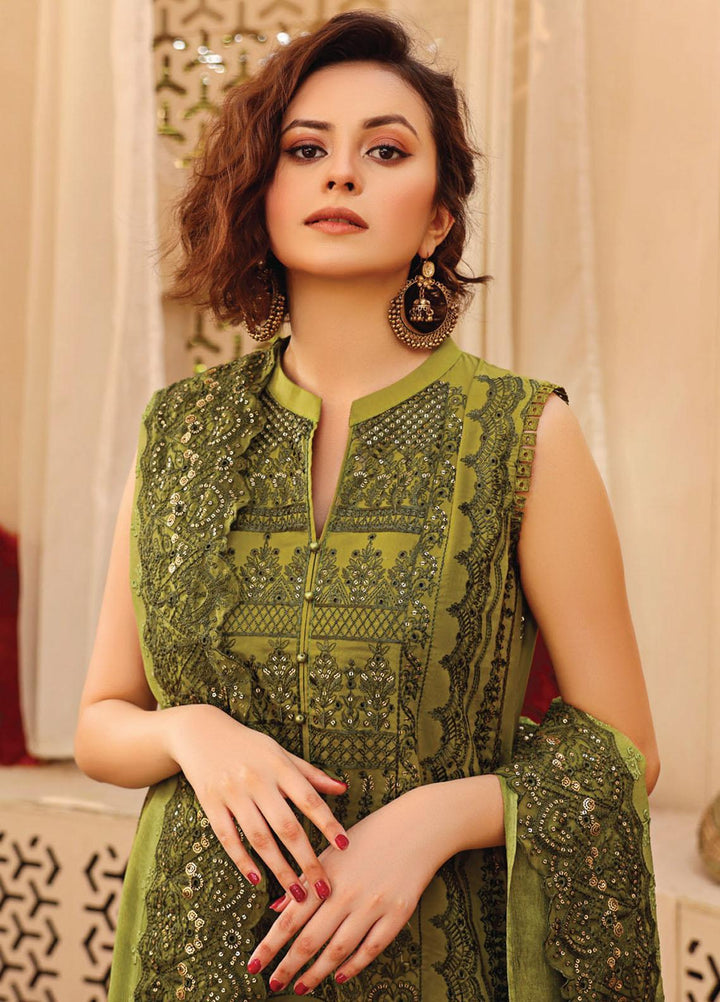 Hazoori Baagh By Humdum Embroidered Lawn Suits Unstitched 3 Piece HD23HB D-10 - Summer Collection