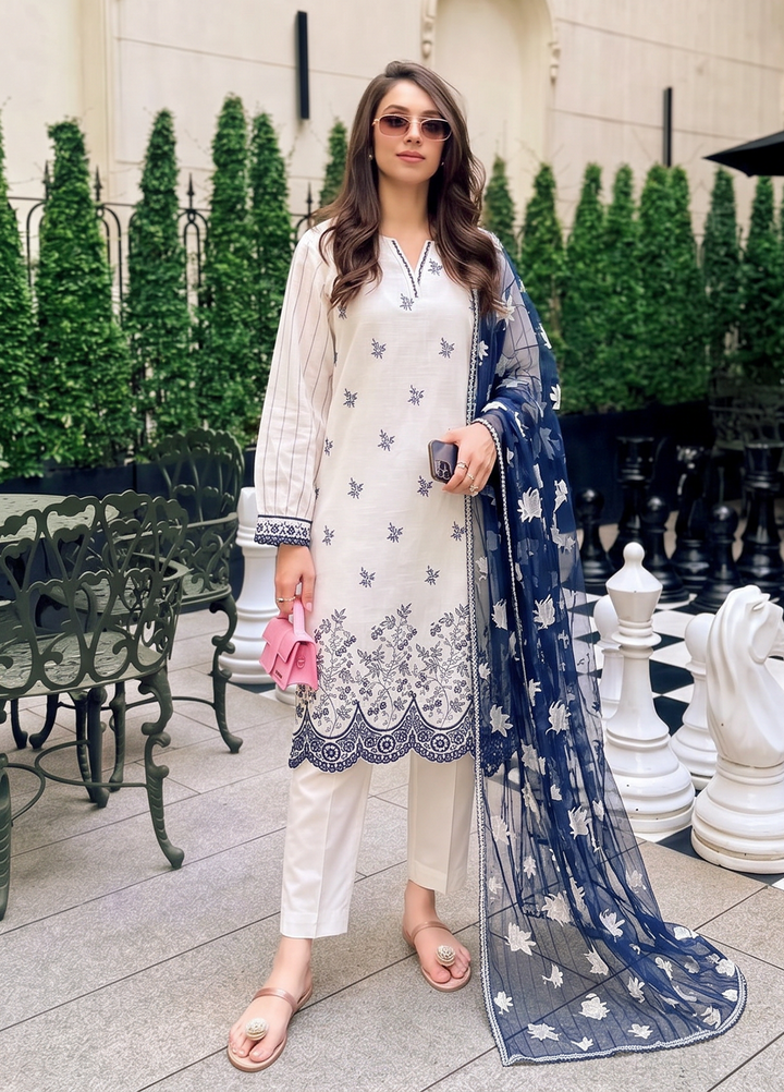 Dynasty by HZ Textiles Unstitched Embroidered Lawn 3 Piece Suit DEC - 04 Summer Collection