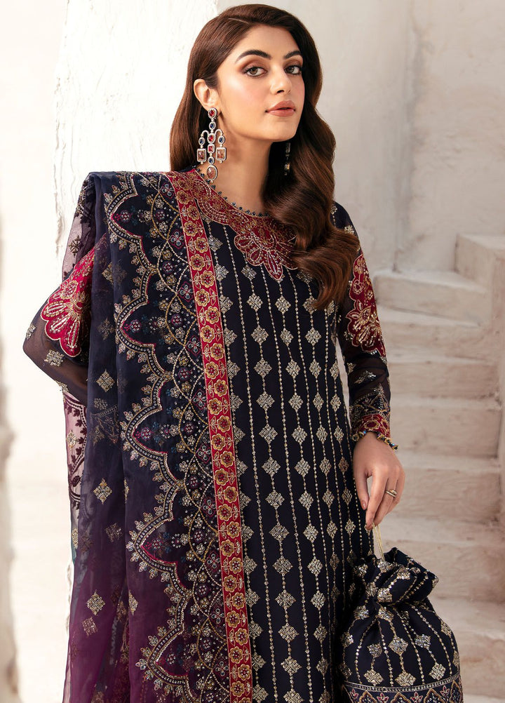Heer By Alizeh Embroidered Chiffon Suit Unstitched 3 Piece AFB24HF 03-Nagar - Luxury Formal Collection