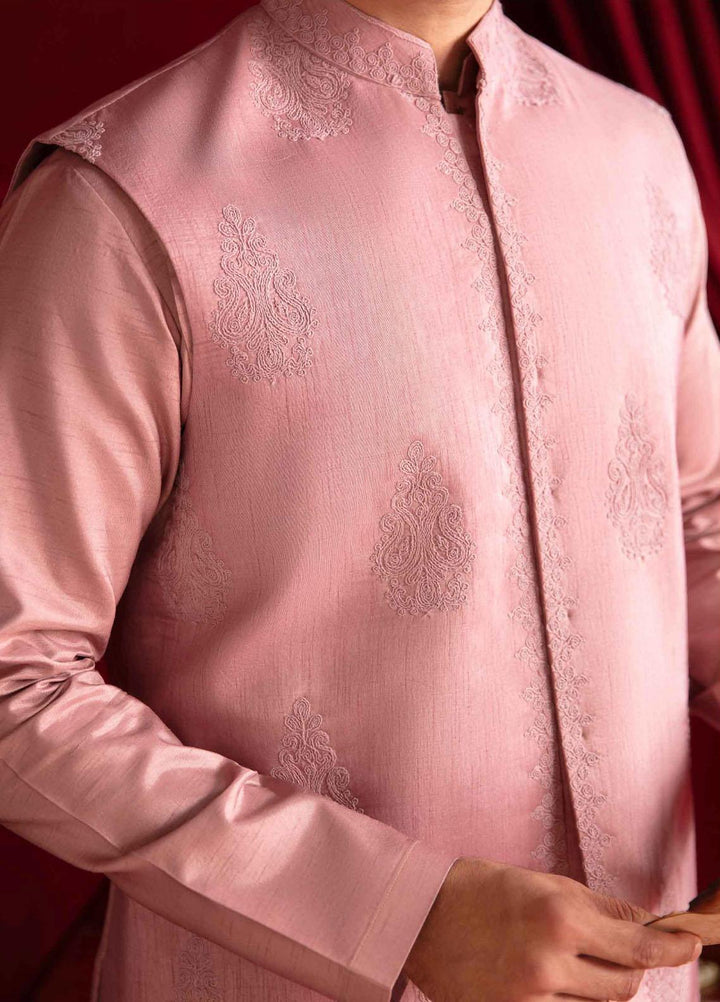 Qalamkar Raw Silk Formal Waistcost for Men -  QLM23MF MR-06