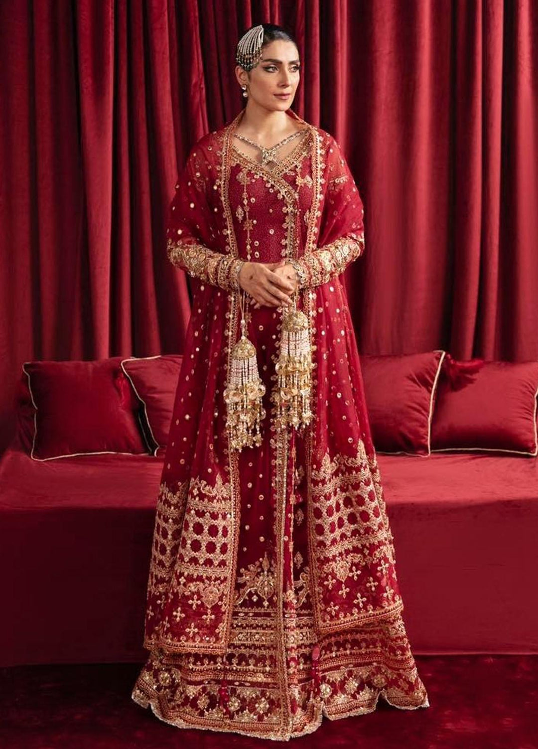 Heer Ranjha By Qalamkar Embroidered Net Suits Unstitched 4 Piece QLM23HR Mehrunnisa - Luxury Formal Collection
