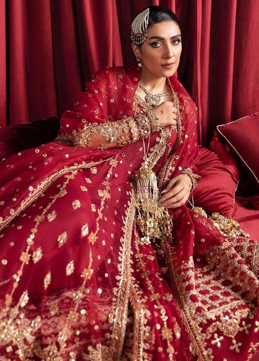 Heer Ranjha By Qalamkar Embroidered Net Suits Unstitched 4 Piece QLM23HR Mehrunnisa - Luxury Formal Collection