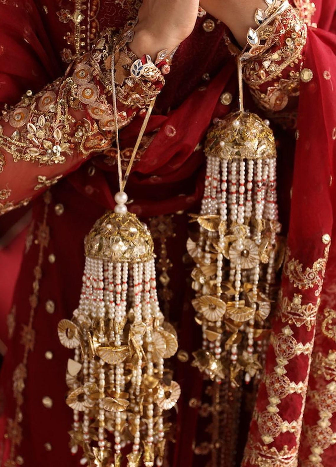 Heer Ranjha By Qalamkar Embroidered Net Suits Unstitched 4 Piece QLM23HR Mehrunnisa - Luxury Formal Collection