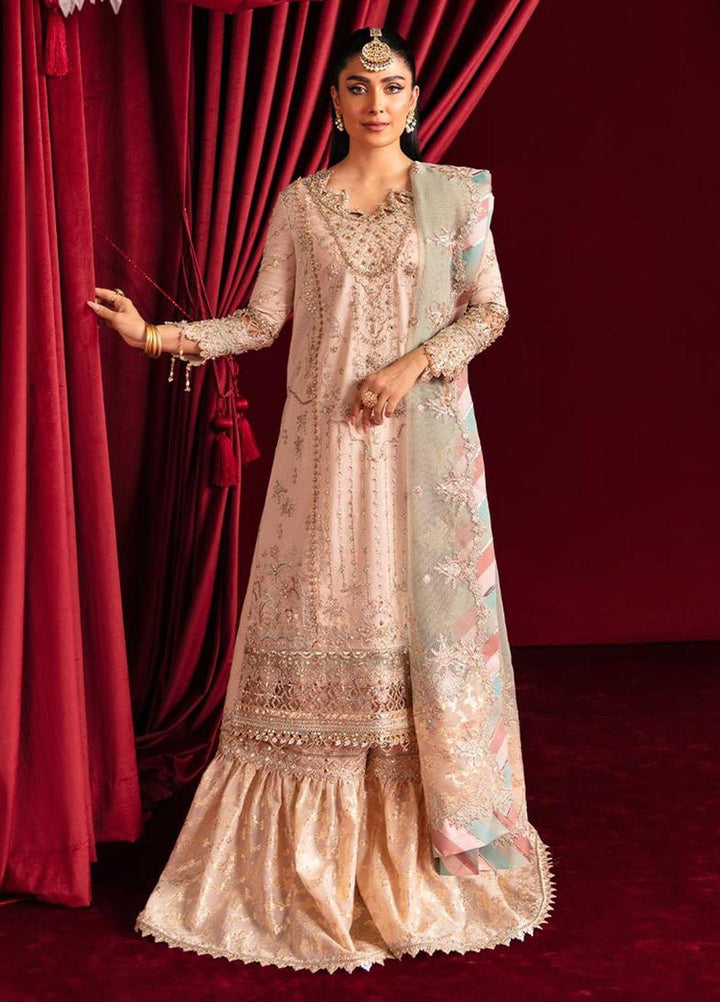 Heer Ranjha By Qalamkar Embroidered Jacquard Suits Unstitched 3 Piece QLM23HR Meher - Luxury Formal Collection