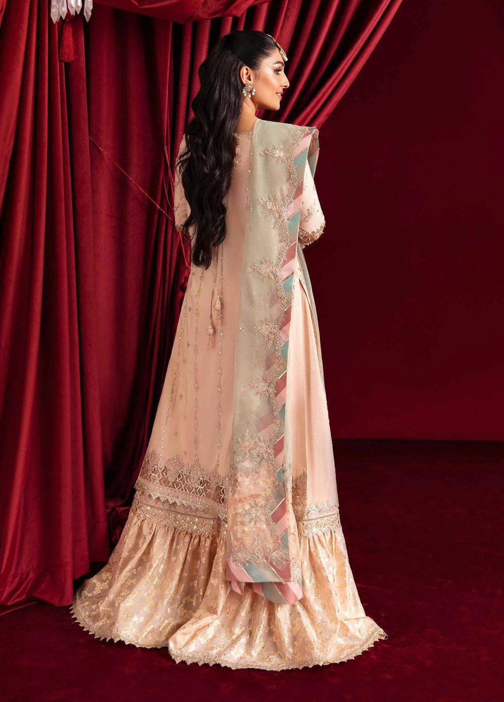 Heer Ranjha By Qalamkar Embroidered Jacquard Suits Unstitched 3 Piece QLM23HR Meher - Luxury Formal Collection