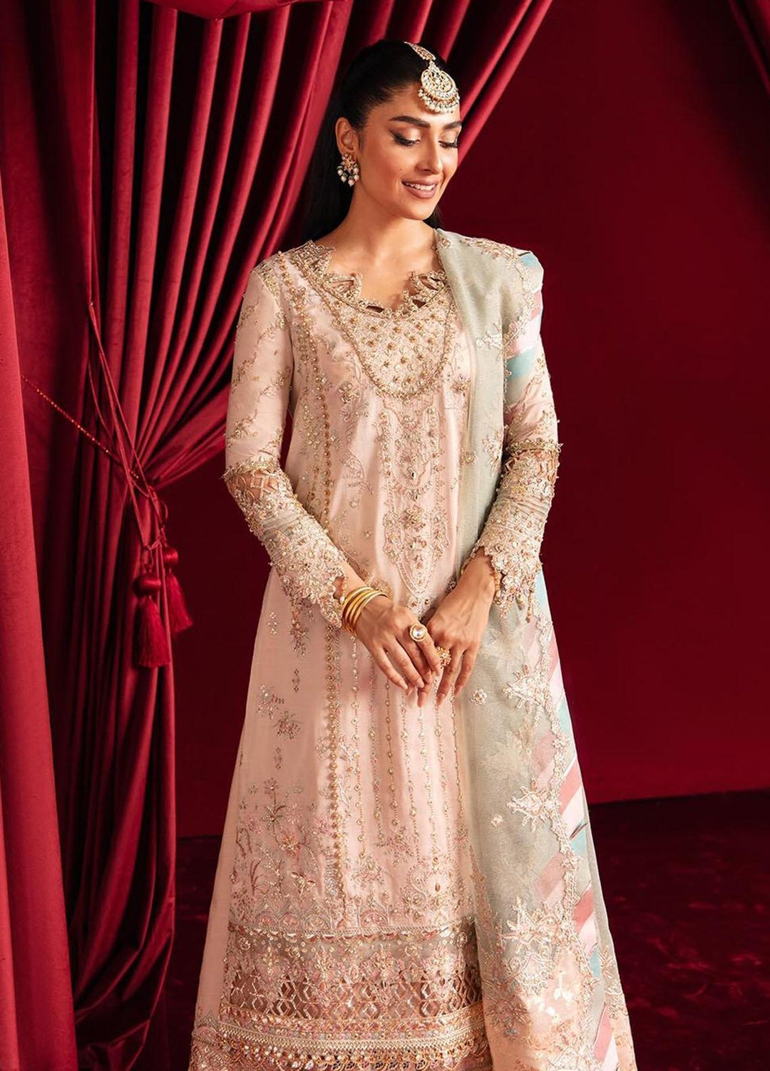 Heer Ranjha By Qalamkar Embroidered Jacquard Suits Unstitched 3 Piece QLM23HR Meher - Luxury Formal Collection