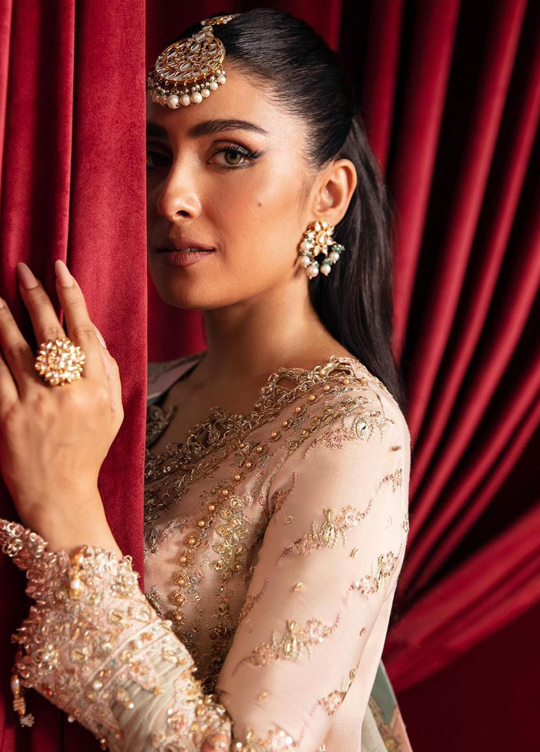 Heer Ranjha By Qalamkar Embroidered Jacquard Suits Unstitched 3 Piece QLM23HR Meher - Luxury Formal Collection