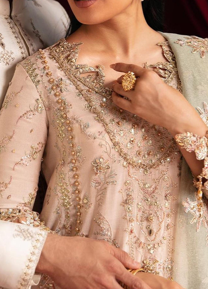 Heer Ranjha By Qalamkar Embroidered Jacquard Suits Unstitched 3 Piece QLM23HR Meher - Luxury Formal Collection