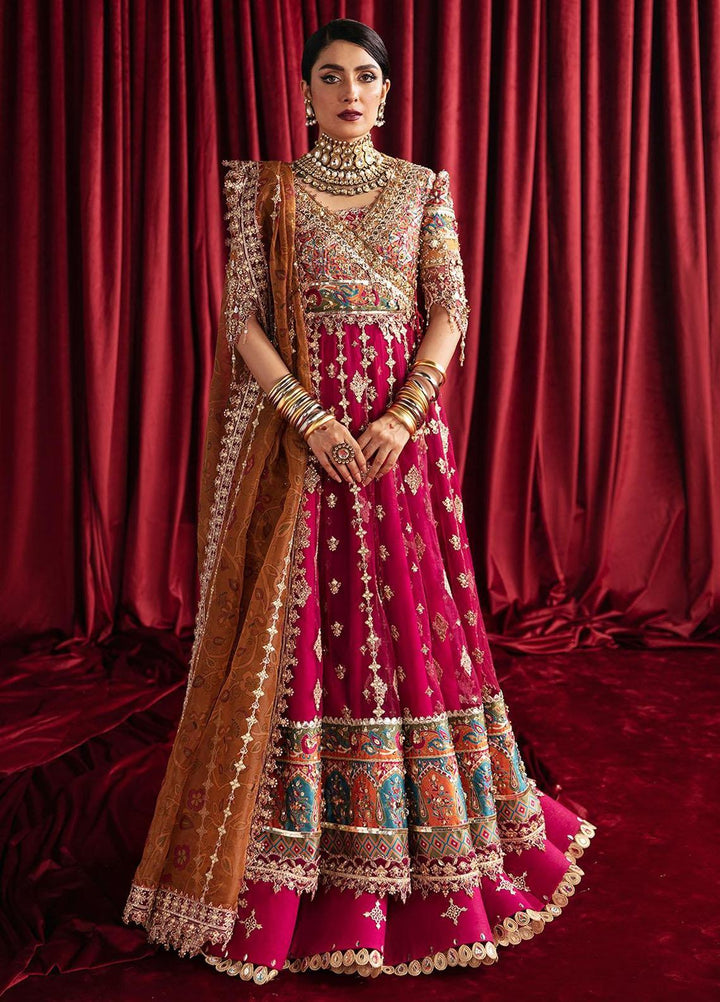 Heer Ranjha By Qalamkar Embroidered Silk Suits Unstitched 4 Piece QLM23HR Leela - Luxury Formal Collection