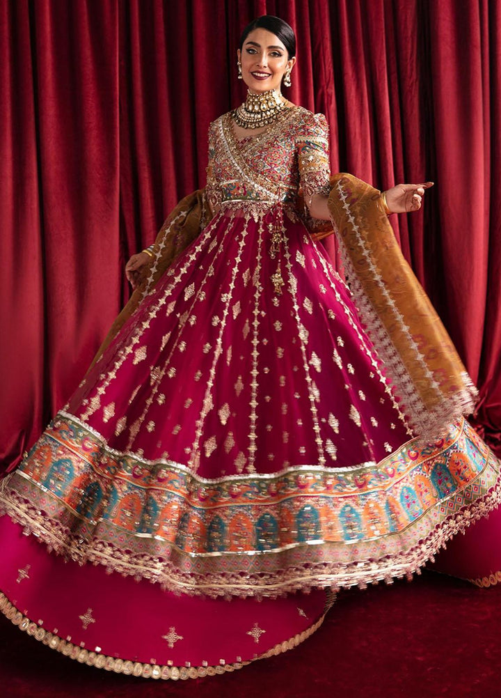 Heer Ranjha By Qalamkar Embroidered Silk Suits Unstitched 4 Piece QLM23HR Leela - Luxury Formal Collection