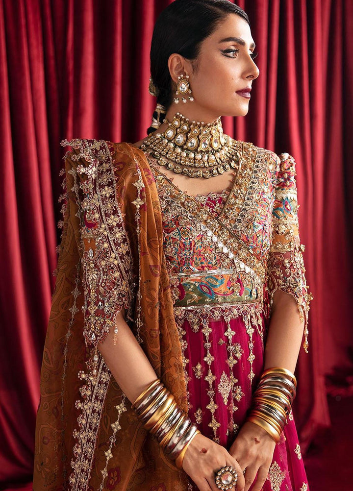 Heer Ranjha By Qalamkar Embroidered Silk Suits Unstitched 4 Piece QLM23HR Leela - Luxury Formal Collection