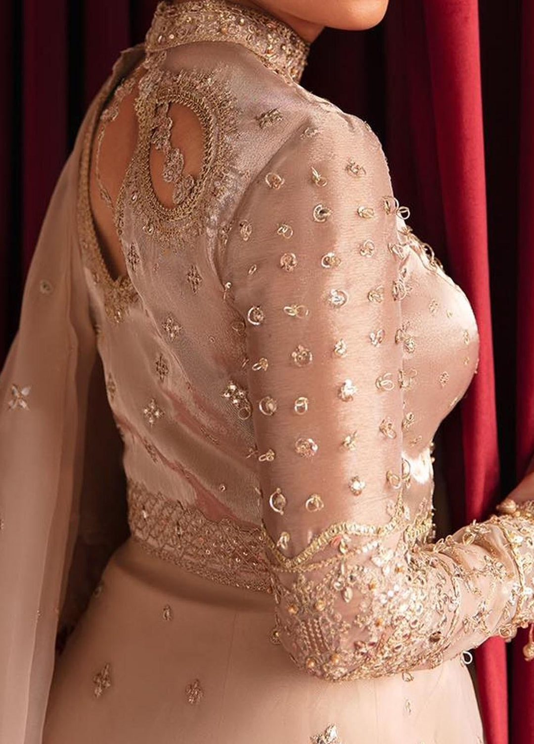 Heer Ranjha By Qalamkar Embroidered Jacquard  Unstitched Saree QLM23HR Reena - Luxury Formal Collection