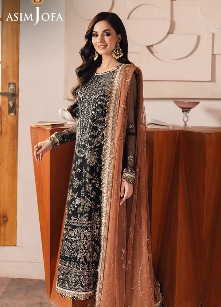 Heeriye by Asim Jofa Embroidered Net Suit Unstitched 3 Piece AJ25H AJHE-05 - Festive Collection