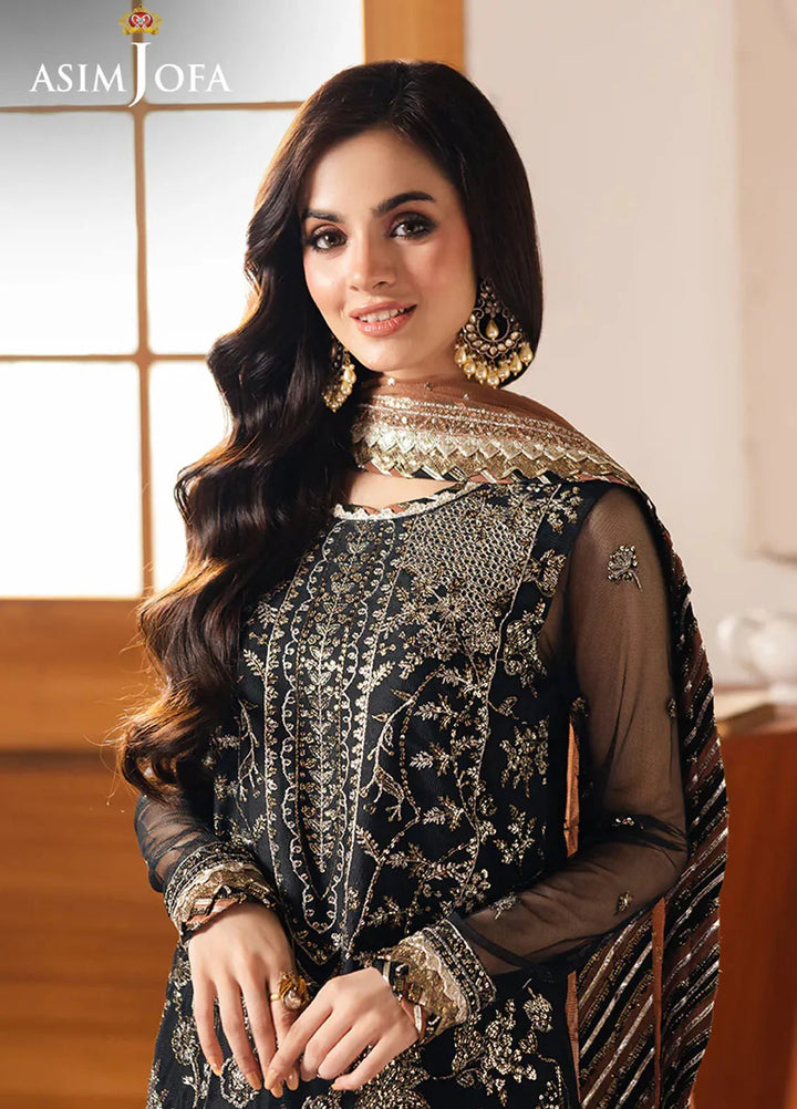 Heeriye by Asim Jofa Embroidered Net Suit Unstitched 3 Piece AJ25H AJHE-05 - Festive Collection