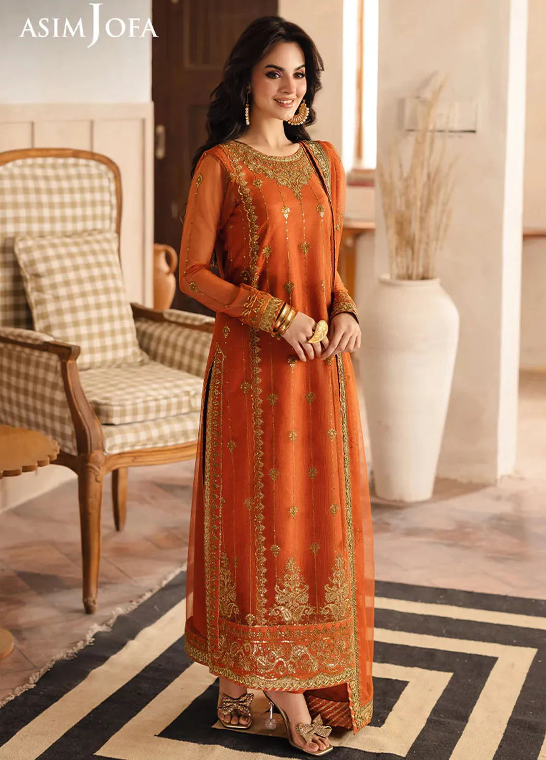 Heeriye by Asim Jofa Embroidered Net Suit Unstitched 3 Piece AJ25H AJHE-09 - Festive Collection