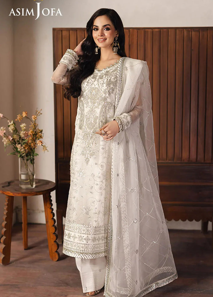 Heeriye by Asim Jofa Embroidered Organza Suit Unstitched 3 Piece AJ25H AJHE-03 - Festive Collection