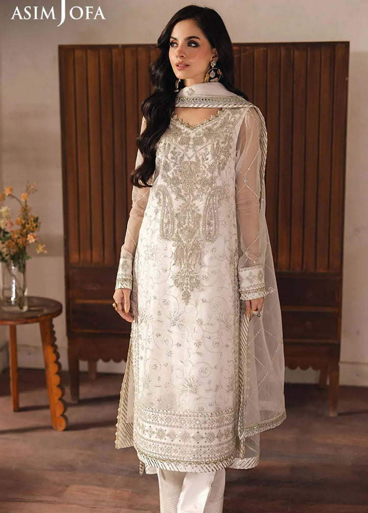 Heeriye by Asim Jofa Embroidered Organza Suit Unstitched 3 Piece AJ25H AJHE-03 - Festive Collection