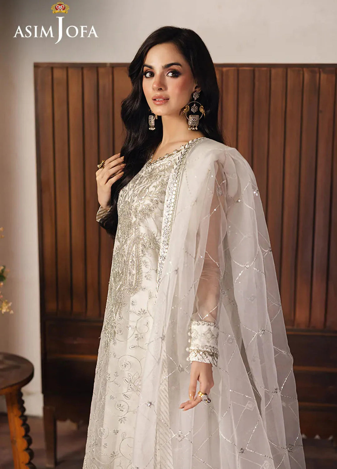 Heeriye by Asim Jofa Embroidered Organza Suit Unstitched 3 Piece AJ25H AJHE-03 - Festive Collection