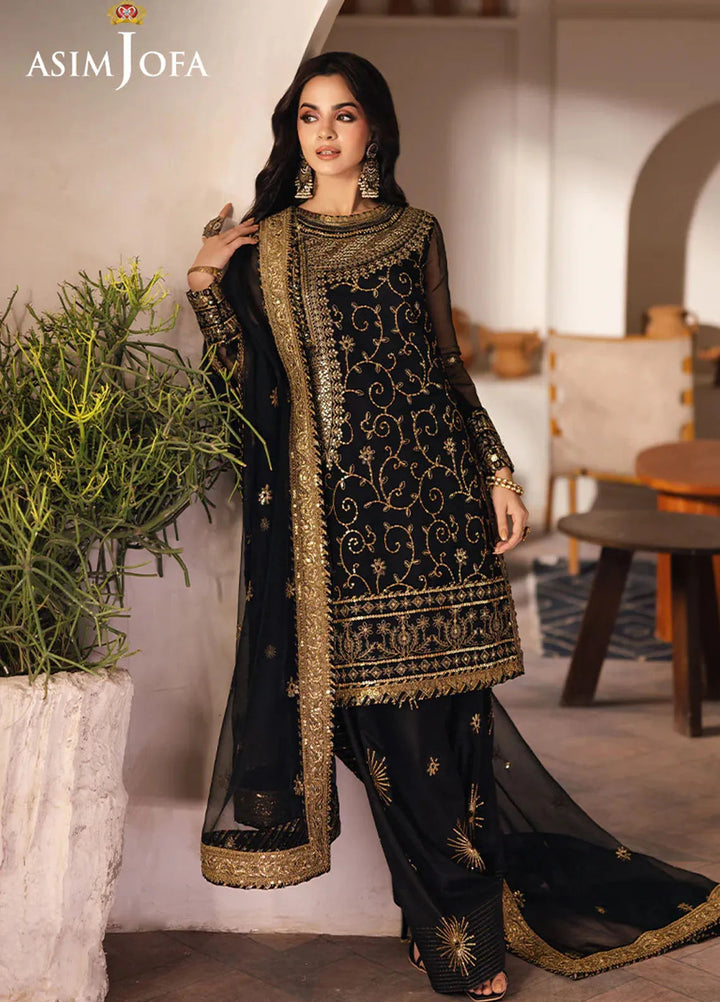 Heeriye by Asim Jofa Embroidered Organza Suit Unstitched 3 Piece AJ25H AJHE-04 - Festive Collection