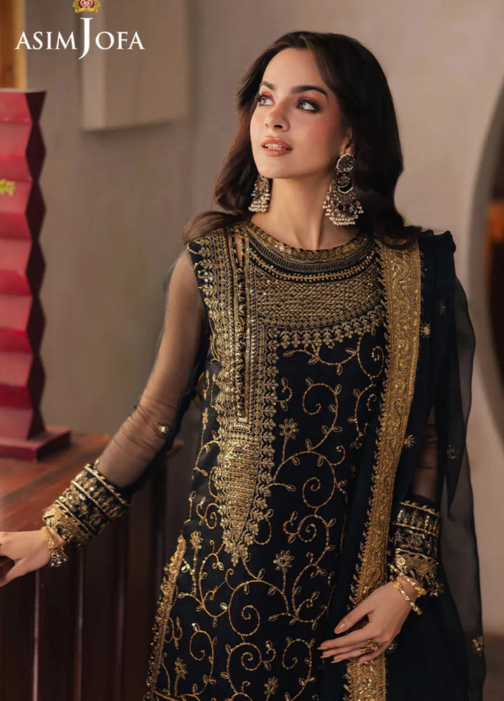 Heeriye by Asim Jofa Embroidered Organza Suit Unstitched 3 Piece AJ25H AJHE-04 - Festive Collection