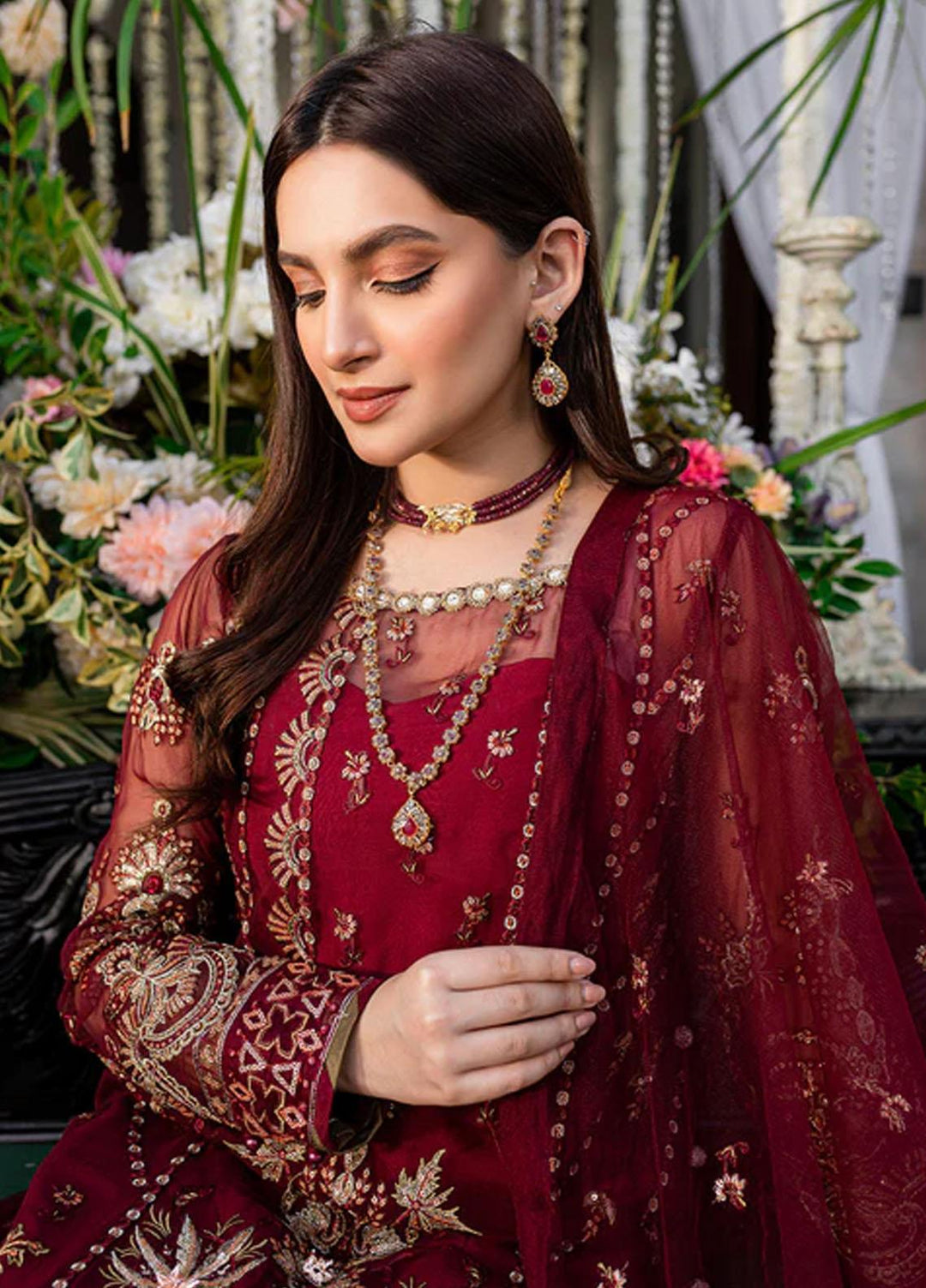 Heeriye By Izel Embroidered Chiffon Suits Unstitched 3 Piece IZL23HR HF-1060 Sarang - Festive Collection