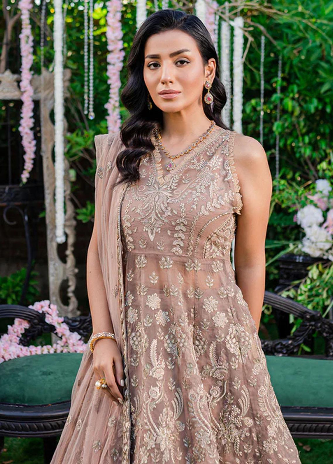 Heeriye By Izel Embroidered Organza Suits Unstitched 4 Piece IZL23HR HF-1061 Madno - Festive Collection