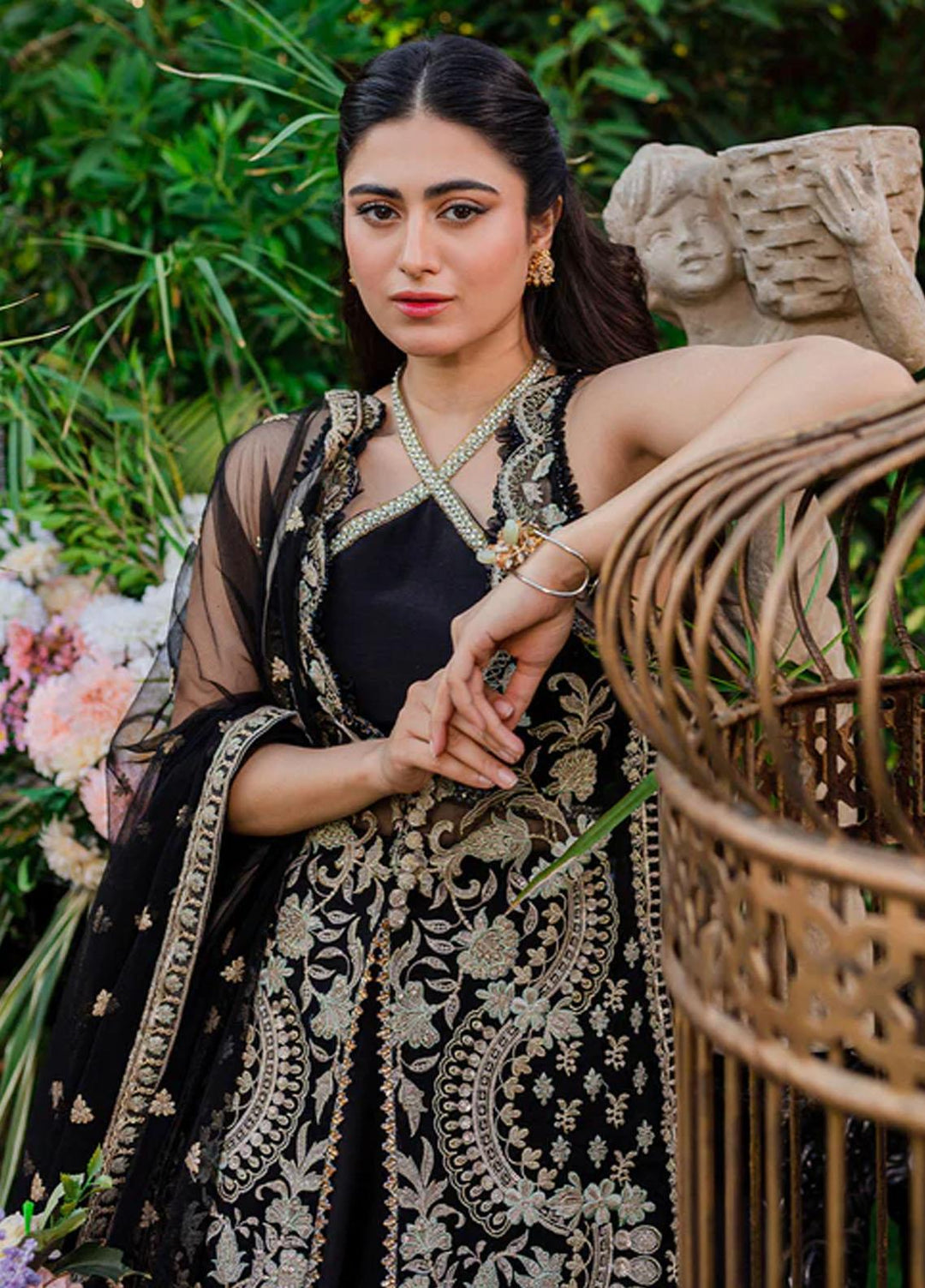 Heeriye By Izel Embroidered Organza Suits Unstitched 4 Piece IZL23HR HF-1062 Surmaya - Festive Collection