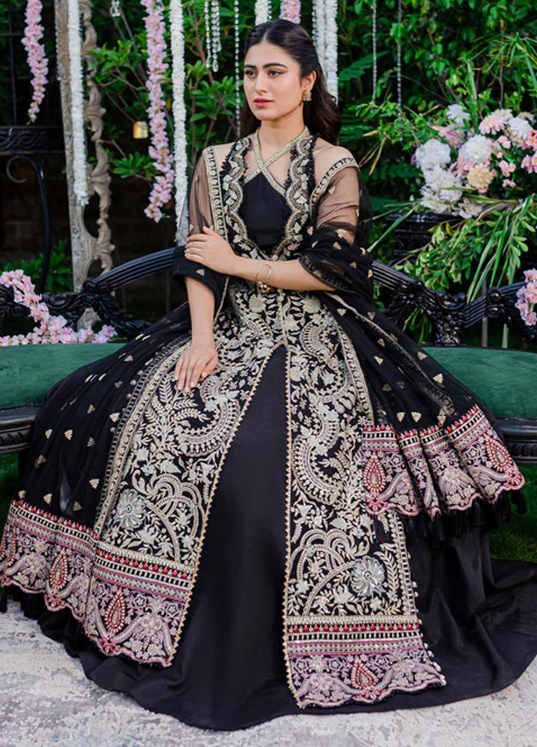 Heeriye By Izel Embroidered Organza Suits Unstitched 4 Piece IZL23HR HF-1062 Surmaya - Festive Collection