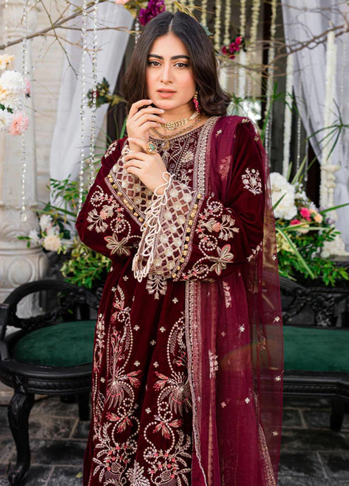 Heeriye By Izel Embroidered Velvet Suits Unstitched 3 Piece IZL23HR HF-1063 Afreen - Festive Collection