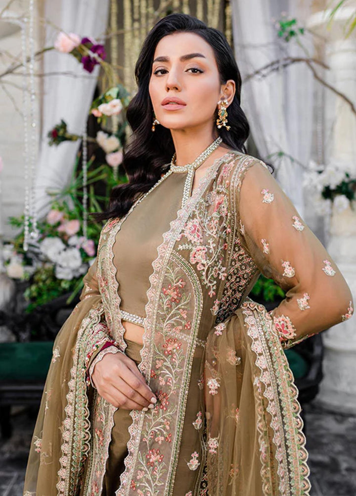 Heeriye By Izel Embroidered Chiffon Suits Unstitched 4 Piece IZL23HR HF-1066 Saibo - Festive Collection