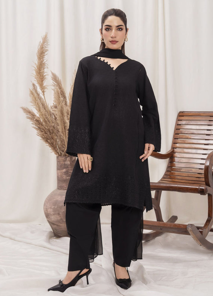 HEM Pret Embroidered Lawn 3 Piece Suit Black Forest