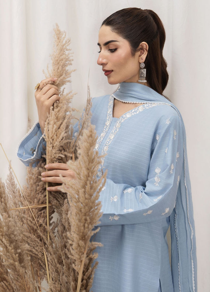 HEM Pret Embroidered Lawn 3 Piece Suit Blue Band