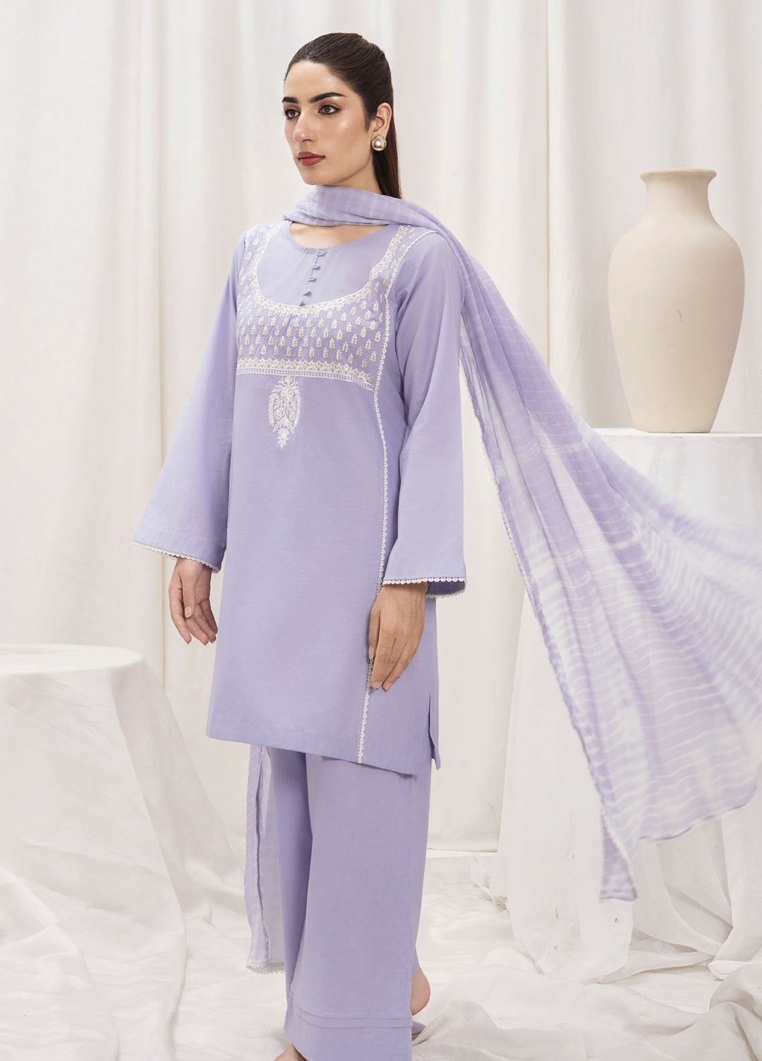 HEM Pret Embroidered Lawn 3 Piece Suit Butter Fly Blush